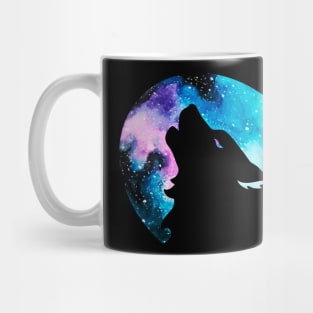 Wolf Howling at the Moon Mug